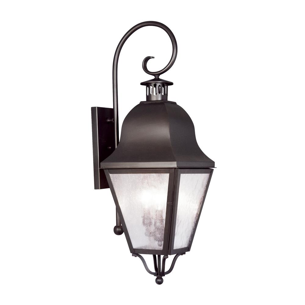 Livex Lighting 2555-07 Amwell Outdoor Wall Lantern in Bronze 